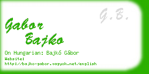 gabor bajko business card