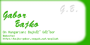 gabor bajko business card